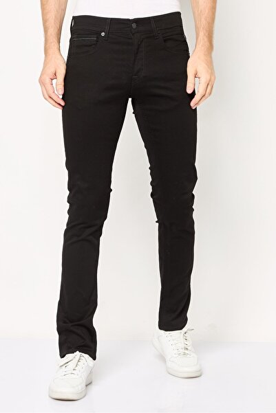 Replay Men Regular Fit Solid Stretchable Jeans, Black