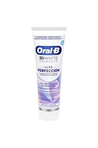 Oral-B Toothpaste, Oral-B, 3D White Advanced Luxe Perfection, Intensive Whitening, Mint Flavor, 75 ml