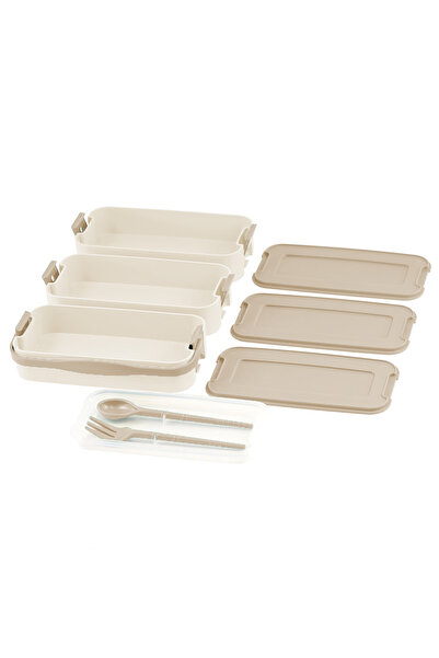 KEP 3-Tier Lunch Box – 1260 ml |   Leak-Proof |   Fork and Spoon Included |   4 Colors