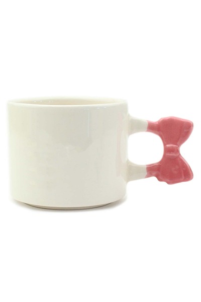 PALTO TASARIM Good to Have You Daisy Bouquet Handmade Cream Shiny Ribbon Handle Mug - Handcrafted Gift Mug Ba