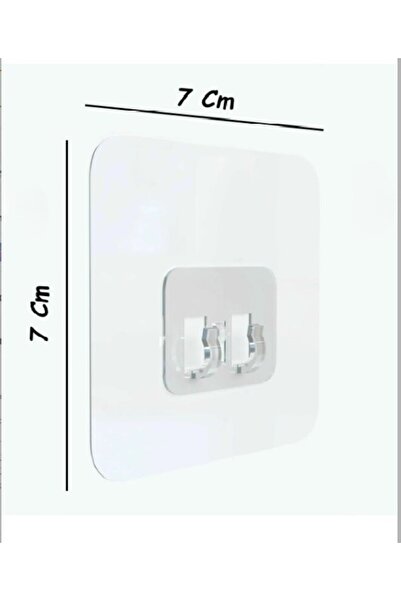 EVA METAL TASARIM Pratik 1 Adet Güçlü Yapışkanlı Duvar Kancası Matkap Delme Yok