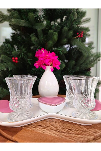 Madame Coco Audrey Set of 4 Footed Coffee Side Glasses 55 ml Classic