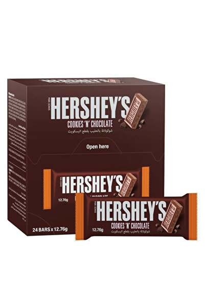 Hershey's Hershey’s Cookies ’n’ Chocolate Bar – 12.76g x 24 (306g), Pack of 2