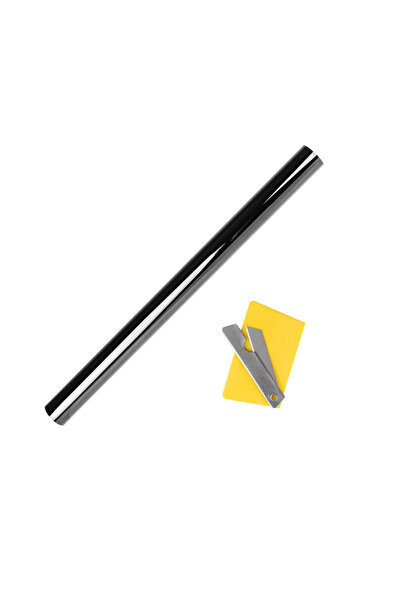 AMIO Folie geam auto, 0.75x3M, negru transparenta 60%, cutter si racleta pentru montaj incluse