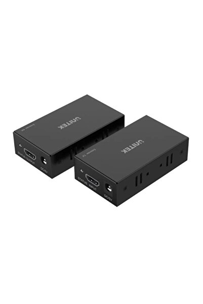 Unitek HDMI Extender Over Ethernet – 4K@30Hz, 60m, Plug & Play, Black | V100A