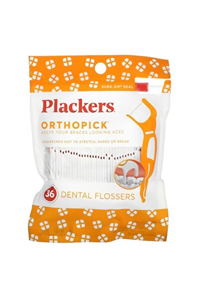 Plackers Set scobitoare de ață dentară, Orthopick, model scobitor, curățare r...