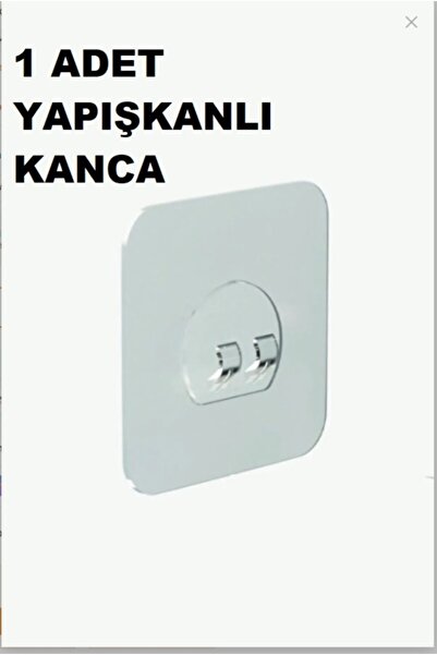 EVA METAL TASARIM Pratik 1 Adet Güçlü Yapışkanlı Duvar Kancası Matkap Delme Yok