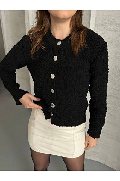 ZF BUTİK Button Detailed Knitted Cardigan