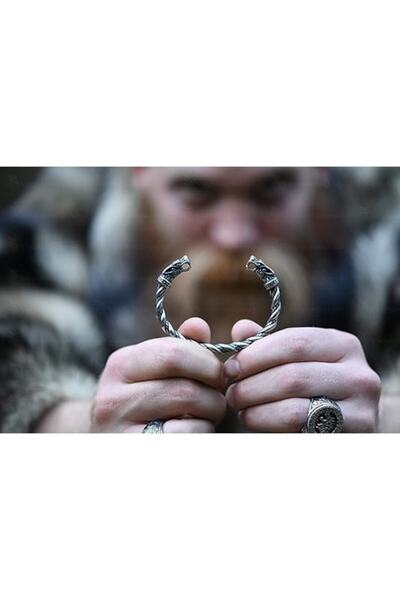 General Store Viking Bracelet, SA&SO General Store®, dragon model, 18 cm, Silver