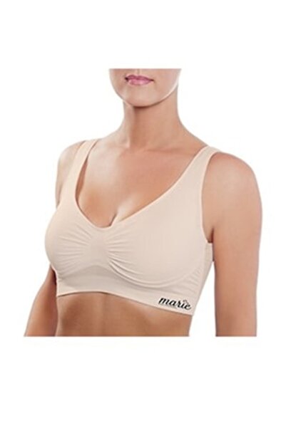 MARiE Bustiera Modelatoare, Marie, Fara Sarma, cu Push Up, Culoare Bej, Marime S, Cupa 70