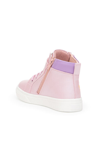 U.S. Polo Assn. Kız Çocuk Toz Pembe Yıldız Desenli Bilek Boy Ayakkabı 50315545-VR034
