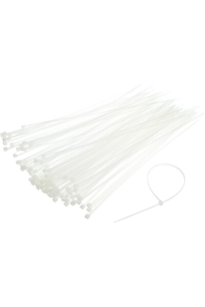 OEM Set 100x Bride de cablu, KSS CV-380, Nylon, Rezistență mare, 380x7.6mm, Albe