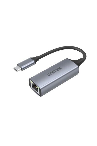 Unitek USB-C to Gigabit Ethernet Adapter – 5Gbps, Plug & Play, Space Grey | U1312A