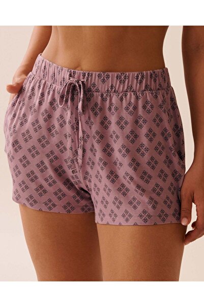 La Vie en Rose Geo Print Soft Jersey Pajama Shorts
