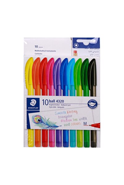 Staedtler مجموعة رياضيات + قلم تلوين ٤٣٢٠ + قلم رصاص نوريس ١٢ | مجموعة مدرسية كاملة