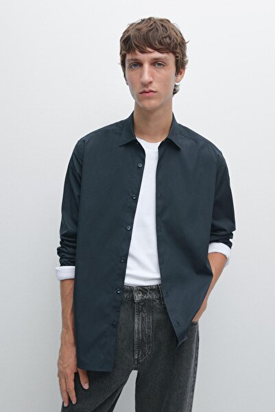 Massimo Dutti Esnek slim fit gömlek