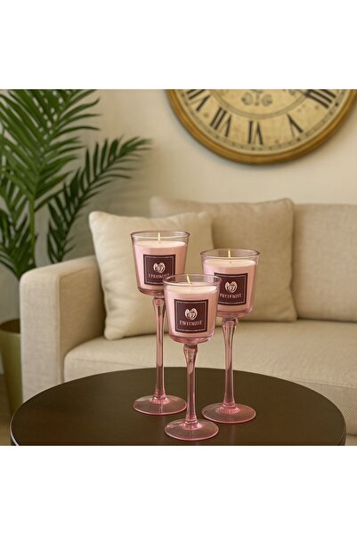 sahane & bazaar 3’LÜ KADEH MUM SETİ DEKOR & AKSESUAR