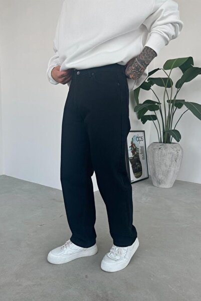 HAFKAGİYİM Siyah Basic Regular Pantolon