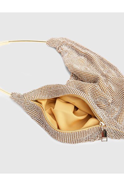 İLVİ Milana Altın Taşlı Kadın Portföy Çanta