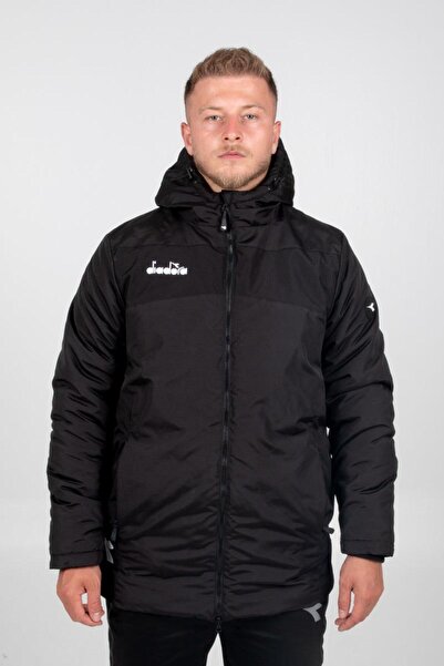 Diadora Alto Anorak Long Coat Black