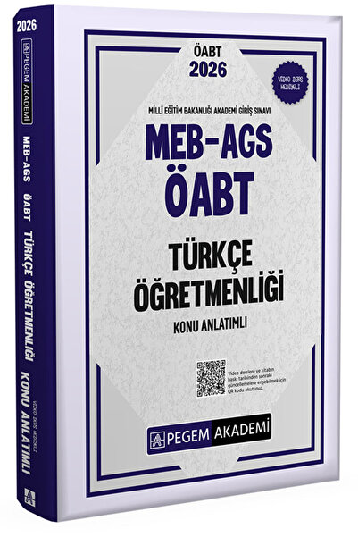 Pegem Akademi Yayıncılık 2026 MEB AGS ÖABT Türkçe Öğretmenliği Konu Anlatımlı