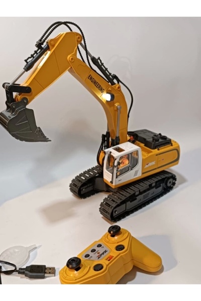 ÇAYLAR AVM Uzaktan Kumandalı 680° Rotasyon Ekskavatör Premium Model Metal Hareketli Buharlı Oyuncak
