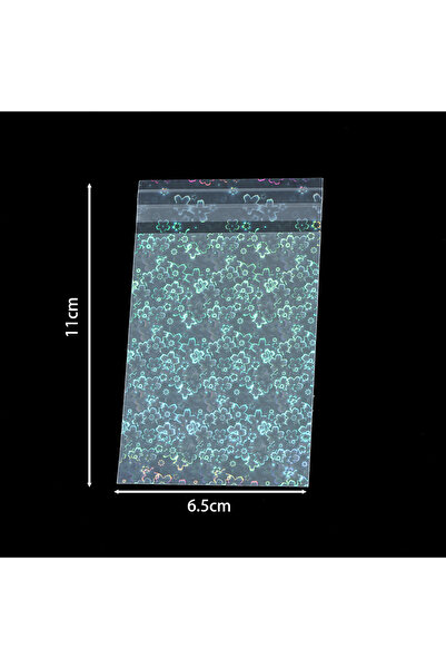 Choice ساكورا 50 قطعة من أكياس البلاستيك ذاتية الغلق بالليزر الملونة ثلاثية ا...