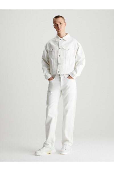Calvin Klein 90'S STRAIGHT Erkek Beyaz Kot Pantolon