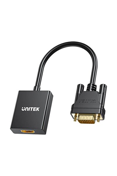 Unitek VGA to HDMI Adapter 1080p 60Hz, 15cm, Black | V1112ABK