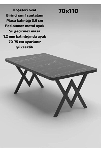 modülare 70x110 Yemek Masası Balkon Masası Cafe Masası Çalışma Masası Bahçe M...