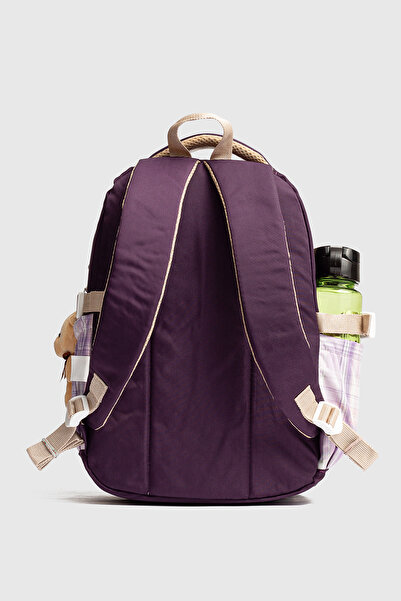 Fiyaka Rlx-1396 Set of 3 Children's Primary School Bag with Pen Holder and Lunch Bag Backpack Purple-Purple