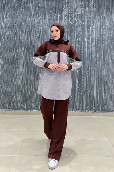 TrendParis Striped Sports Two-Piece Suit