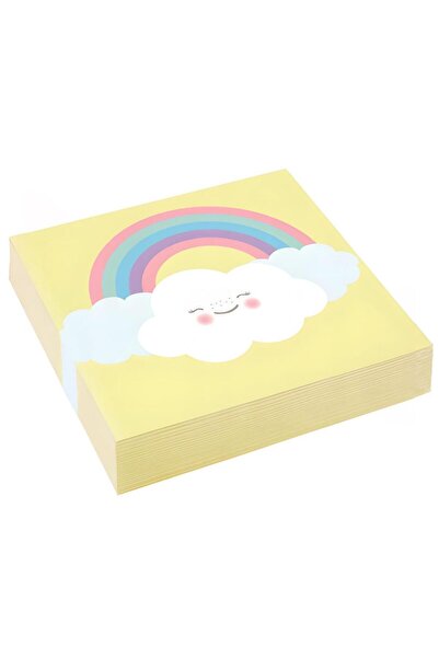 PARTİ SEPETİ Șervețel de petrecere cu tematică curcubeu