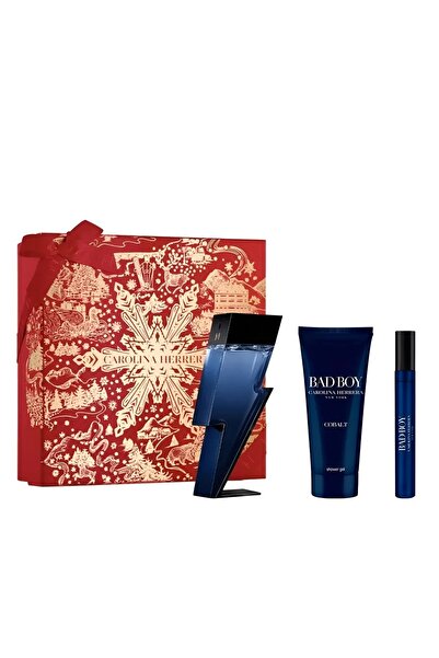 Carolina Herrera Set cadou Bad Boy Cobalt, bărbați, apă de parfum, 100 ml + gel de duș, 100 ml + EDP 10 ml