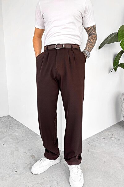 HAFKAGİYİM Καφέ Basic Premium Υφασμάτινο Παντελόνι