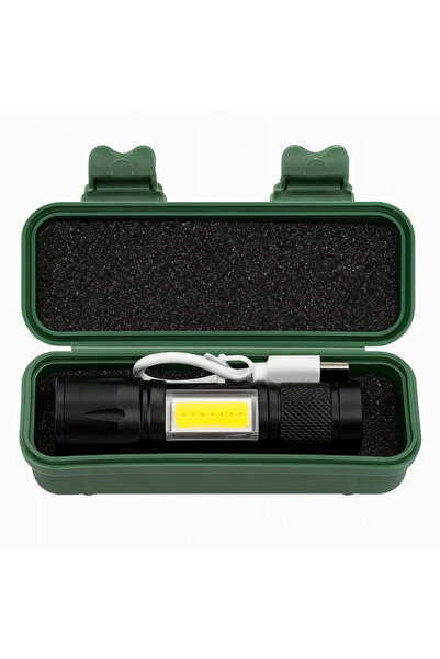 Q-MAX 2 Adet Xpe Usb Charge Zomlu El Feneri