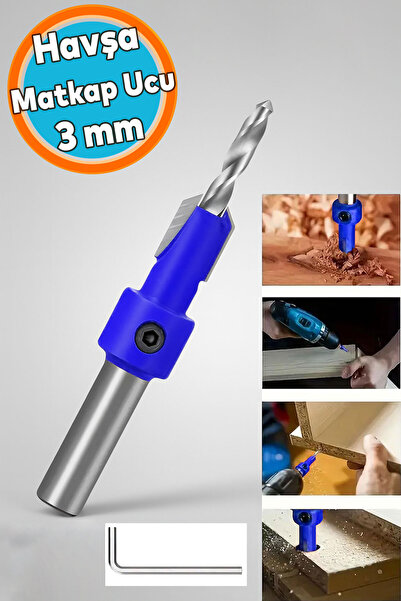 NZB Ahşap Açma Havşa Matkap Ucu 3 mm Havşalı