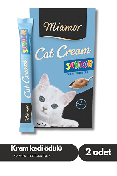 Miamor Cat Cream Süt Kremalı Yavru Kediler Ek Besin ve Yavru Kedi Ödülü 6x15gx2 Paket