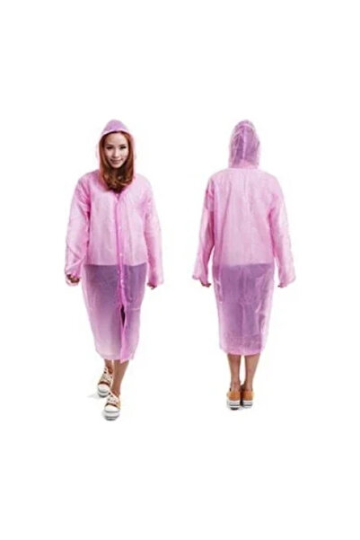 Mer-camp 4 Pieces Thin Transparent Disposable Raincoat