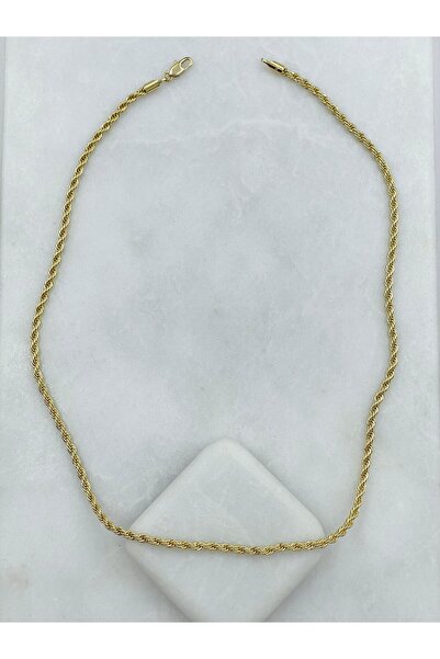 Seda Bijuteri Özel Seri Burgu Zincir Kolye 55 cm Gold