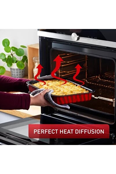 TEFAL طقم صواني تيفال فرنسي غير لاصق – 3 قطع مستطيلة (37-31-29 سم)