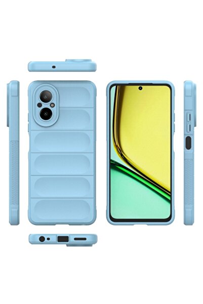 SKYDDAR INNOVATION Carcasă pentru Realme C67 4G, Magic Shield, silicon mat, set autocolante, albastră