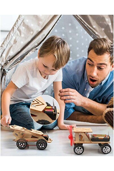 Bukela Wooden Hand Cranked Generator, Science Kit Manual Generator Toy