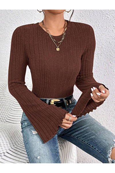 MOONBULL KADIN FİTİLLİ PAMUKLU KUMAŞ İSPANYOL KOLDETAYLI BLUZ