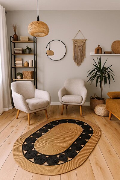 ModaCardin Jüt Kilim, Paspas, Mutfak Halısı, Banyo Paspası, Kilim, Halı, Otur...