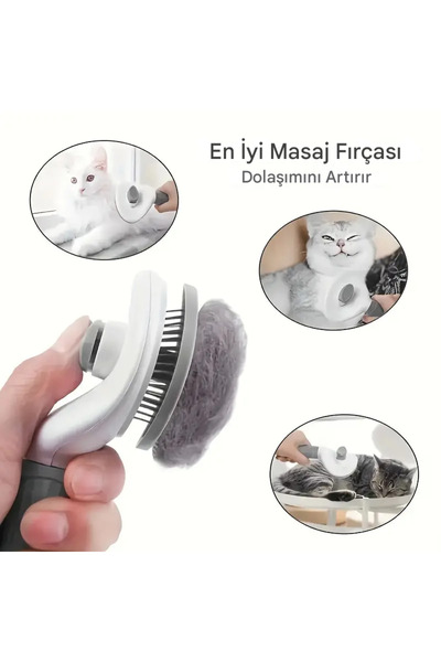 NitruDesign Cat Dog Hair Collector Comb - Gray