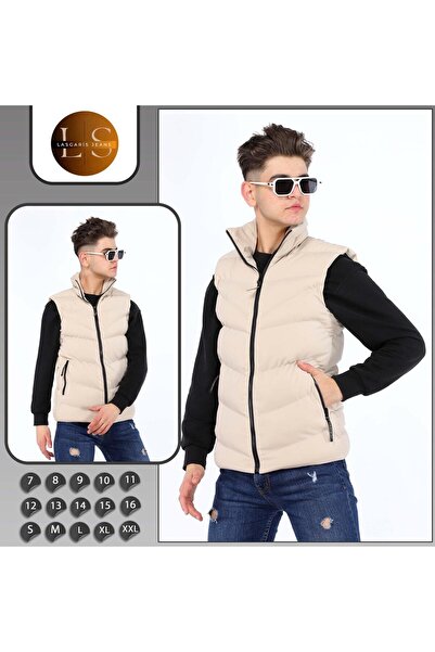 LASGARİS JEANS سترة جلدية قابلة للنفخ للرجال