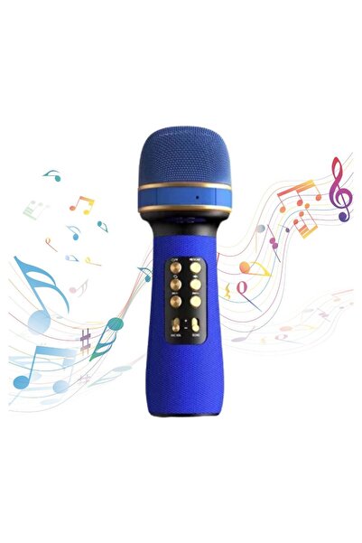 Impact Vision Wireless microphone for children, with battery, speaker included, FM Radio, USB, Blue, Impact Vision®