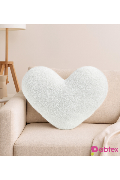 Pabtex Kalp Şeklinde Peluş Yastık – Rahat ve Eğlenceli