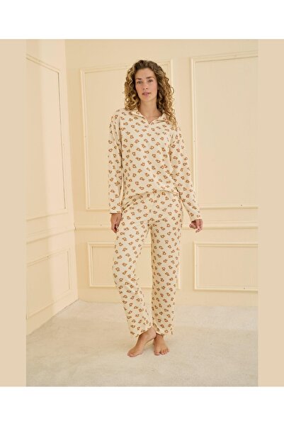 pijamaworld Waffle Zippered Pajama Set